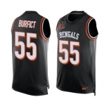 Men's Nike Cincinnati Bengals #55 Vontaze Burfict Limited Black Player Name & Number Tank Top NFL Jersey