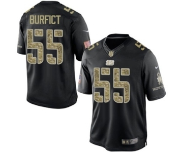 Men's Nike Cincinnati Bengals #55 Vontaze Burfict Limited Black Salute to Service NFL Jersey