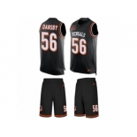 Men's Nike Cincinnati Bengals #56 Karlos Dansby Limited Black Tank Top Suit NFL Jersey