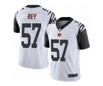 Men's Nike Cincinnati Bengals #57 Vincent Rey Limited White Rush NFL Jersey