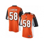 Men's Nike Cincinnati Bengals #58 Carl Lawson Limited Orange Alternate NFL Jersey