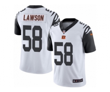 Men's Nike Cincinnati Bengals #58 Carl Lawson Limited White Rush NFL Jersey