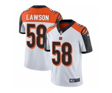 Men's Nike Cincinnati Bengals #58 Carl Lawson Vapor Untouchable Limited White NFL Jersey