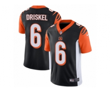 Men's Nike Cincinnati Bengals #6 Jeff Driskel Vapor Untouchable Limited Black Team Color NFL Jersey