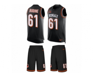 Men's Nike Cincinnati Bengals #61 Russell Bodine Limited Black Tank Top Suit NFL Jersey