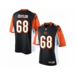 Men's Nike Cincinnati Bengals #68 Kevin Zeitler Limited Black Team Color NFL Jersey