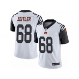 Men's Nike Cincinnati Bengals #68 Kevin Zeitler Limited White Rush NFL Jersey