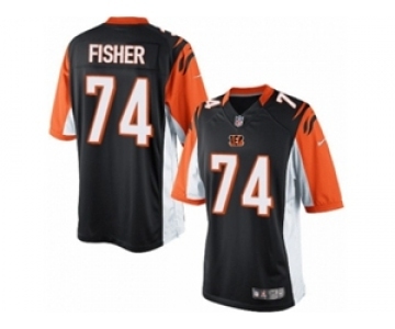 Men's Nike Cincinnati Bengals #74 Jake Fisher Limited Black Team Color NFL Jersey