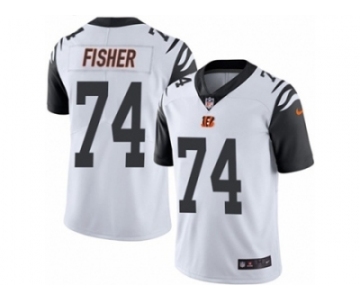 Men's Nike Cincinnati Bengals #74 Jake Fisher Limited White Rush NFL Jersey