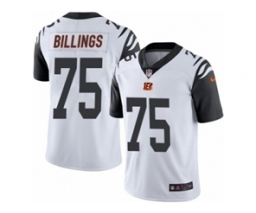 Men's Nike Cincinnati Bengals #75 Andrew Billings Limited White Rush NFL Jersey