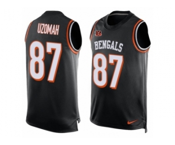 Men's Nike Cincinnati Bengals #87 C.J. Uzomah Limited Black Player Name & Number Tank Top NFL Jersey