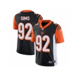 Men's Nike Cincinnati Bengals #92 Pat Sims Vapor Untouchable Limited Black Team Color NFL Jersey