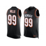 Men's Nike Cincinnati Bengals #99 Jordan Willis Limited Black Player Name & Number Tank Top NFL Jersey