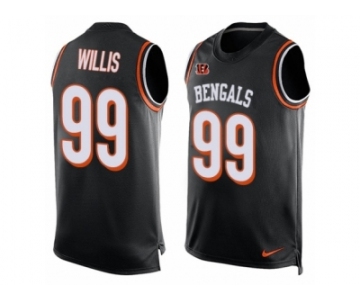 Men's Nike Cincinnati Bengals #99 Jordan Willis Limited Black Player Name & Number Tank Top NFL Jersey