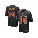 Nike Bengals #14 Andy Dalton Black Team Color Men's Stitched NFL Limited Strobe Jersey