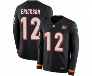 Nike Cincinnati Bengals #12 Alex Erickson Limited Black Therma Long Sleeve NFL Jersey