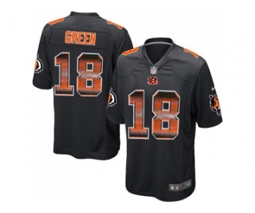 Nike Cincinnati Bengals #18 A.J. Green Black Team Color Men's Stitched NFL Limited Strobe Jersey