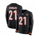 Nike Cincinnati Bengals #21 Darqueze Dennard Limited Black Therma Long Sleeve NFL Jersey