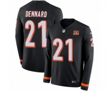 Nike Cincinnati Bengals #21 Darqueze Dennard Limited Black Therma Long Sleeve NFL Jersey