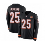 Nike Cincinnati Bengals #25 Giovani Bernard Limited Black Therma Long Sleeve NFL Jersey