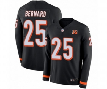 Nike Cincinnati Bengals #25 Giovani Bernard Limited Black Therma Long Sleeve NFL Jersey