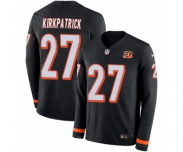 Nike Cincinnati Bengals #27 Dre Kirkpatrick Limited Black Therma Long Sleeve NFL Jersey