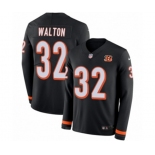 Nike Cincinnati Bengals #32 Mark Walton Limited Black Therma Long Sleeve NFL Jersey