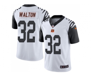 Nike Cincinnati Bengals #32 Mark Walton White Men Stitched NFL Limited Rush Jersey