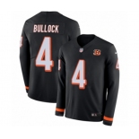 Nike Cincinnati Bengals #4 Randy Bullock Limited Black Therma Long Sleeve NFL Jersey