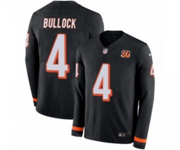 Nike Cincinnati Bengals #4 Randy Bullock Limited Black Therma Long Sleeve NFL Jersey