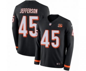 Nike Cincinnati Bengals #45 Malik Jefferson Limited Black Therma Long Sleeve NFL Jersey