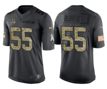 Nike Cincinnati Bengals #55 Vontaze Burfict Men's Stitched Black NFL Salute to Service Limited Jerseys