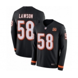 Nike Cincinnati Bengals #58 Carl Lawson Limited Black Therma Long Sleeve NFL Jersey