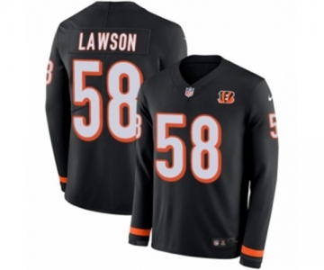 Nike Cincinnati Bengals #58 Carl Lawson Limited Black Therma Long Sleeve NFL Jersey