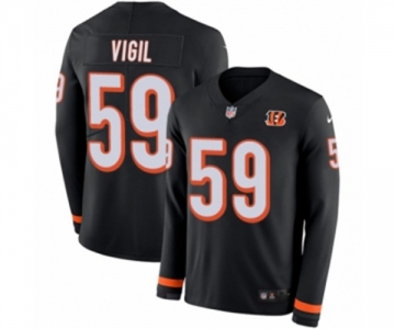 Nike Cincinnati Bengals #59 Nick Vigil Limited Black Therma Long Sleeve NFL Jersey