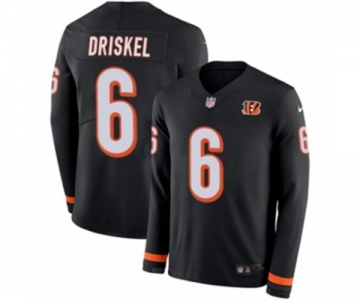 Nike Cincinnati Bengals #6 Jeff Driskel Limited Black Therma Long Sleeve NFL Jersey