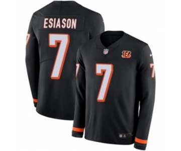 Nike Cincinnati Bengals #7 Boomer Esiason Limited Black Therma Long Sleeve NFL Jersey