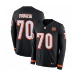 Nike Cincinnati Bengals #70 Cedric Ogbuehi Limited Black Therma Long Sleeve NFL Jersey