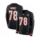 Nike Cincinnati Bengals #78 Anthony Munoz Limited Black Therma Long Sleeve NFL Jersey