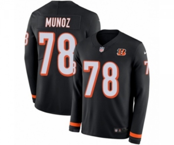 Nike Cincinnati Bengals #78 Anthony Munoz Limited Black Therma Long Sleeve NFL Jersey