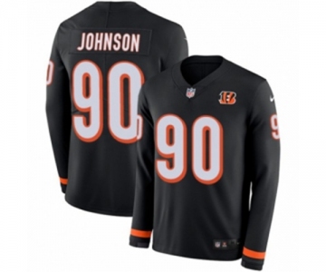 Nike Cincinnati Bengals #90 Michael Johnson Limited Black Therma Long Sleeve NFL Jersey