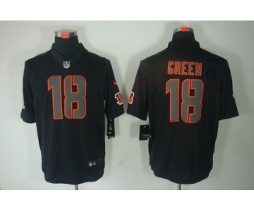 nike nfl jerseys cincinnati bengals #18 green black[nike limited]