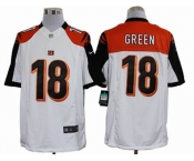 nike nfl jerseys cincinnati bengals #18 green white[nike limited]