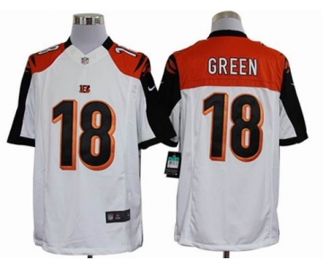 nike nfl jerseys cincinnati bengals #18 green white[nike limited]