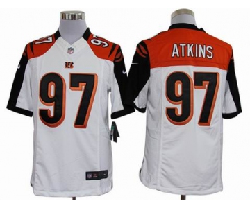 nike nfl jerseys cincinnati bengals #97 atkins white[nike limited]