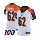 Women's Cincinnati Bengals #62 Alex Redmond White Vapor Untouchable Limited Player 100th Season Football Jersey