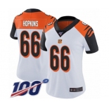Women's Cincinnati Bengals #66 Trey Hopkins White Vapor Untouchable Limited Player 100th Season Football Jersey