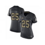 Women's Nike Cincinnati Bengals #25 Giovani Bernard Limited Black 2016 Salute to Service NFL Jersey