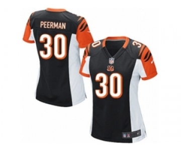 Women's Nike Cincinnati Bengals #30 Cedric Peerman Game Black Team Color NFL Jersey