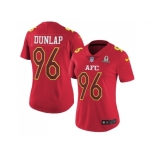 Women's Nike Cincinnati Bengals #96 Carlos Dunlap Red Stitched NFL Limited AFC 2017 Pro Bowl Jersey